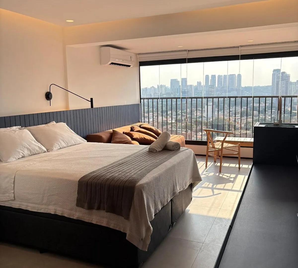 Apartamento Com Estacao De Trabalho E Vista Proximo A Faria Lima E Congonhas Сан-Пауло