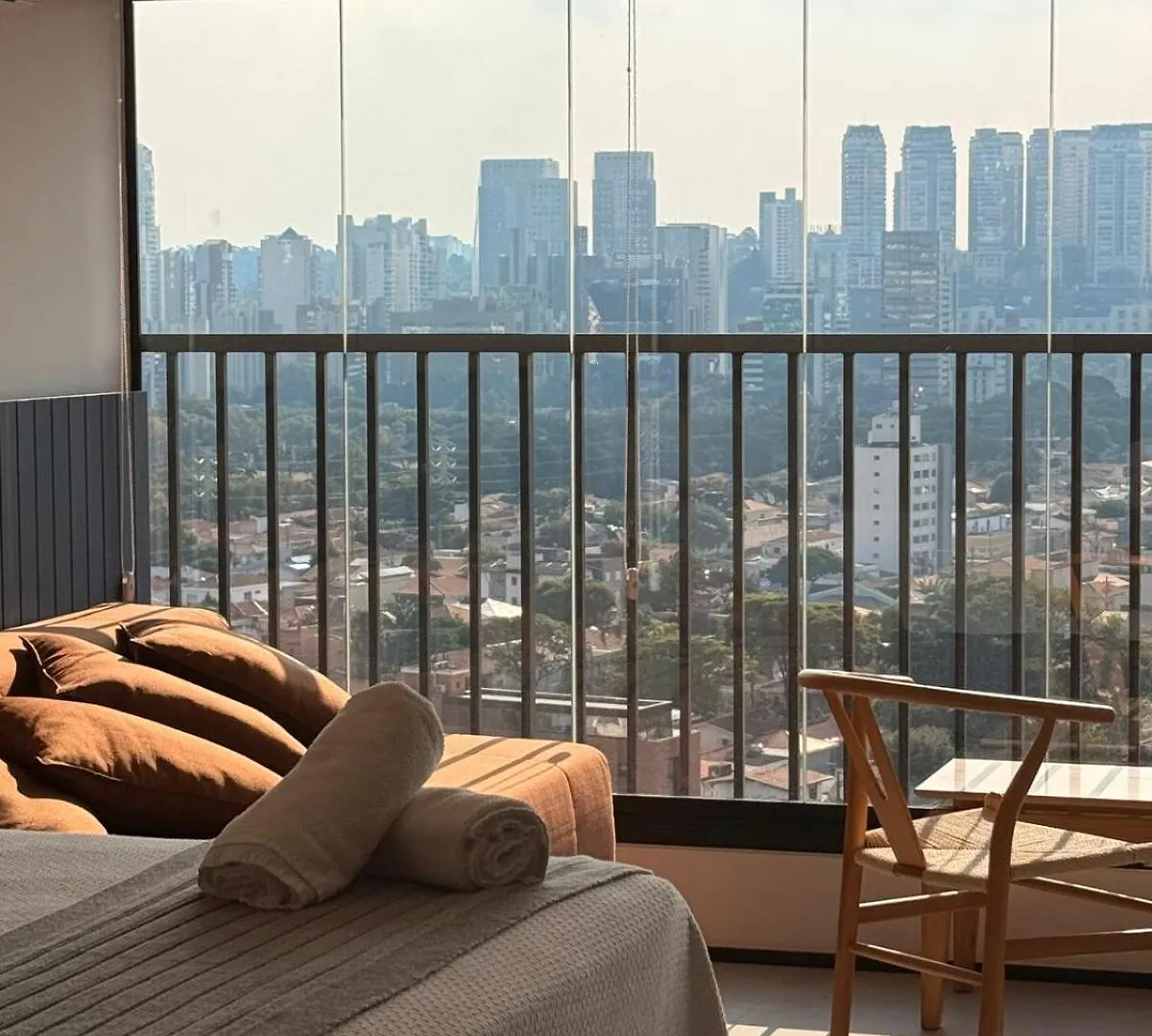 公寓 Apartamento Com Estacao De Trabalho E Vista Proximo A Faria Lima E Congonhas 圣保罗